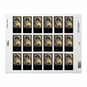 Vintage viktorianische florale Retro-Frau Adressaufkleber (Vorne)