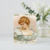 Vintage Viktorianische Frau Postkarte (Stehend Vorderseite)