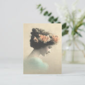 Vintage Viktorianische Frau Postkarte (Stehend Vorderseite)