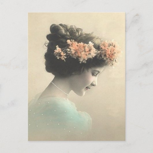 Vintage Viktorianische Frau Postkarte (Vorderseite)