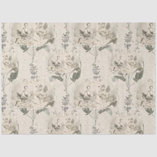 Vintage Viktorianische Frauenkollektion Seidenpapier (Vorderseite)