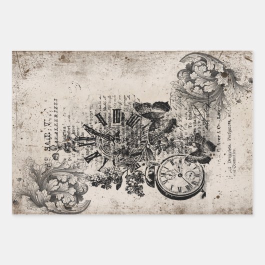 Vintage Viktorianische Geschenkpapier Set (Vorderseite 3)