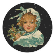 Vintage Viktorianische Girl Holly Night Star