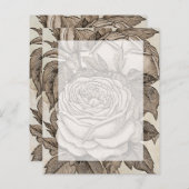 Vintage Viktorianische gotische Rose in Sepia Stat (Vorne/Hinten)