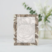 Vintage Viktorianische gotische Rose in Sepia Stat (Stehend Vorderseite)