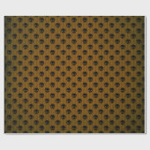 Vintage Viktorianische Gotische Schwarze Schädel S Geschenkpapier (Flach)