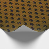 Vintage Viktorianische Gotische Schwarze Schädel S Geschenkpapier (Ecke)