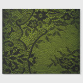Vintage Viktorianische gotische Schwarze Spitzen G Geschenkpapier (Flach)