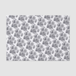 Vintage/viktorianische gravierende Blumen Seidenpapier