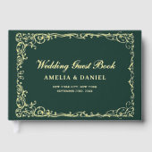 Vintage Viktorianische Grünen-Hochzeit Gästebuch (Vorderseite)