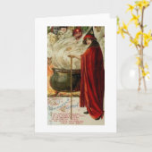 Vintage Viktorianische Halloween-Grußkarte Karte (Gelbe Blume)