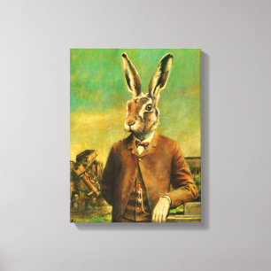 Vintage Viktorianische Hare-Leinwand Leinwanddruck
