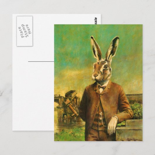 Vintage Viktorianische Hare Postkarte (Vorne/Hinten)