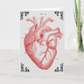 Vintage Viktorianische Herzkarte Karte (Vorderseite)