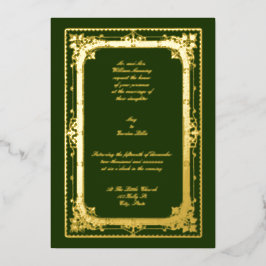 Vintage Viktorianische Hochzeit der 1870er Jahre Folieneinladung