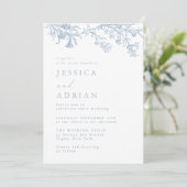 Vintage Viktorianische Hochzeit Einladung (Stehend Vorderseite)