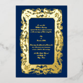 Vintage Viktorianische Hochzeit Folieneinladung (Vorderseite)