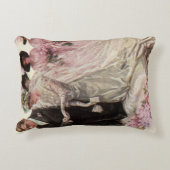 Vintage Viktorianische Hochzeitsfeier Braut und Br Dekokissen (Vorderseite)