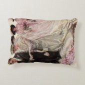 Vintage Viktorianische Hochzeitsfeier Braut und Br Dekokissen (Rückseite)