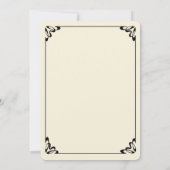 Vintage Viktorianische Hochzeitsfeier Braut und Br Einladung (Rückseite)