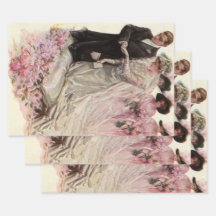 Vintage Viktorianische Hochzeitsfeier Braut und Br