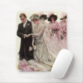 Vintage Viktorianische Hochzeitsfeier Braut und Br Mousepad (Mit Mouse)