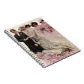 Vintage Viktorianische Hochzeitsfeier Braut und Br Notizblock