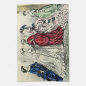 Vintage Viktorianische Hochzeitsfeier Bridal Portr Geschirrtuch (Vertikal)