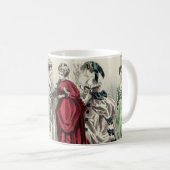Vintage Viktorianische Hochzeitsfeier Bridal Portr Kaffeetasse (VorderseiteRechts)
