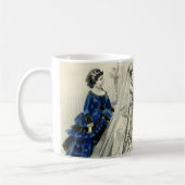 Vintage Viktorianische Hochzeitsfeier Bridal Portr Kaffeetasse (Links)