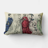 Vintage Viktorianische Hochzeitsfeier Bridal Portr Lendenkissen (Vorderseite)