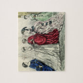 Vintage Viktorianische Hochzeitsfeier Bridal Portr Puzzle (Vertikal)