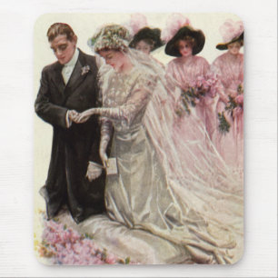 Vintage viktorianische Hochzeitszeremonie Braut un Mousepad