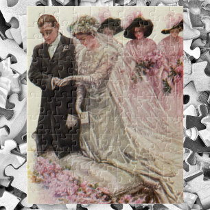 Vintage viktorianische Hochzeitszeremonie Braut un Puzzle