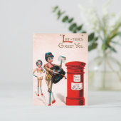 Vintage Viktorianische Holzpuppen Postkarte (Stehend Vorderseite)