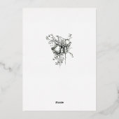 Vintage Viktorianische Jugendstil-Hochzeit Folieneinladung (Rückseite)