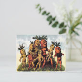 Vintage Viktorianische Karottenfamilie Postkarte (Stehend Vorderseite)