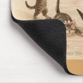 Vintage Viktorianische Katzen Kätzchen Valentinsta Mousepad (Ecke)