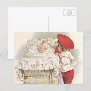 Vintage Viktorianische Kinder, Kinder und Baby in  Postkarte