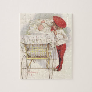 Vintage Viktorianische Kinder, Kinder und Baby in  Puzzle