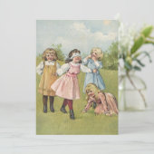 Vintage Viktorianische Kinder spielen Blinden Mann (Stehend Vorderseite)