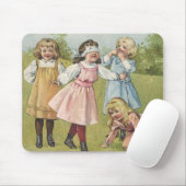 Vintage Viktorianische Kinder spielen Blinden Mann Mousepad (Mit Mouse)