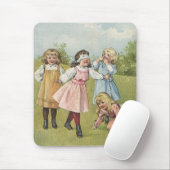 Vintage Viktorianische Kinder spielen Blinden Mann Mousepad (Mit Mouse)