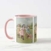 Vintage Viktorianische Kinder spielen Blinden Mann Tasse (Links)