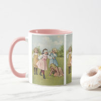 Vintage Viktorianische Kinder spielen Blinden Mann