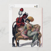 Vintage Viktorianische Krampus Devil Postcard Postkarte (Vorne/Hinten)