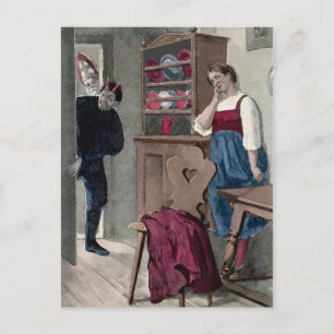 Vintage Viktorianische Krampusausflüge Postkarte