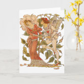 Vintage Viktorianische Kunst, Rose von Walter Cran Karte (Gelbe Blume)