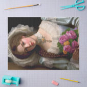 Vintage Viktorianische Lady Bouquet Rose Dekoupage Seidenpapier (Basteln)