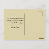 Vintage Viktorianische Lady Red Blue Weihnachtsfei Postkarte (Rückseite)